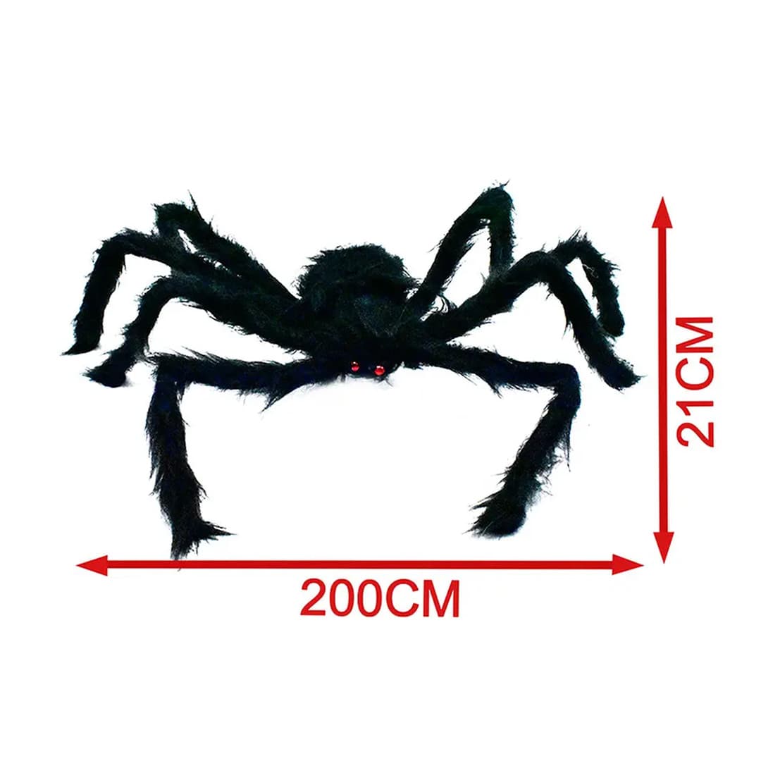 Araña Negra Gigante Halloween 8x21x200cm_2
