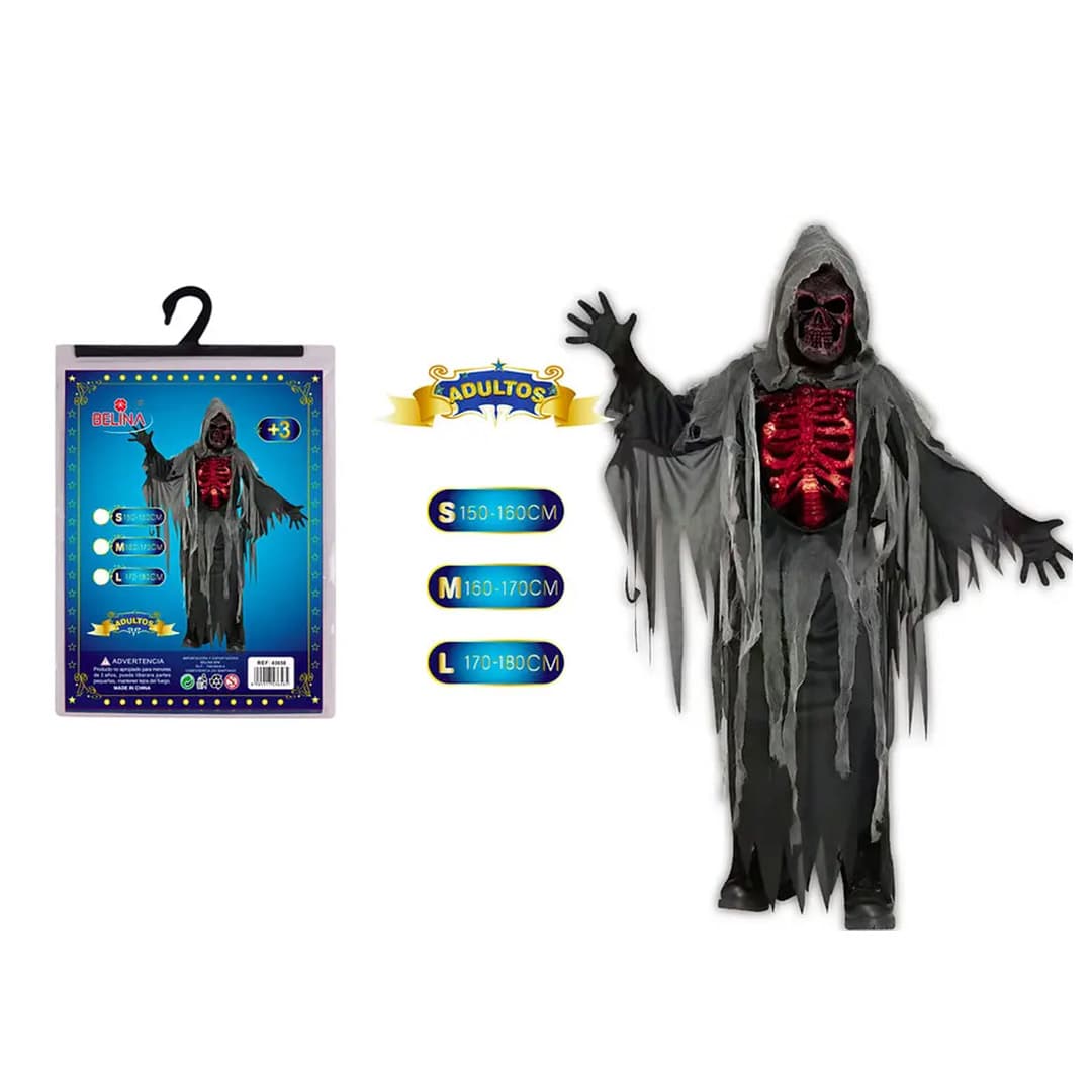 Disfraz Calavera Fantasma Halloween Talla M_2