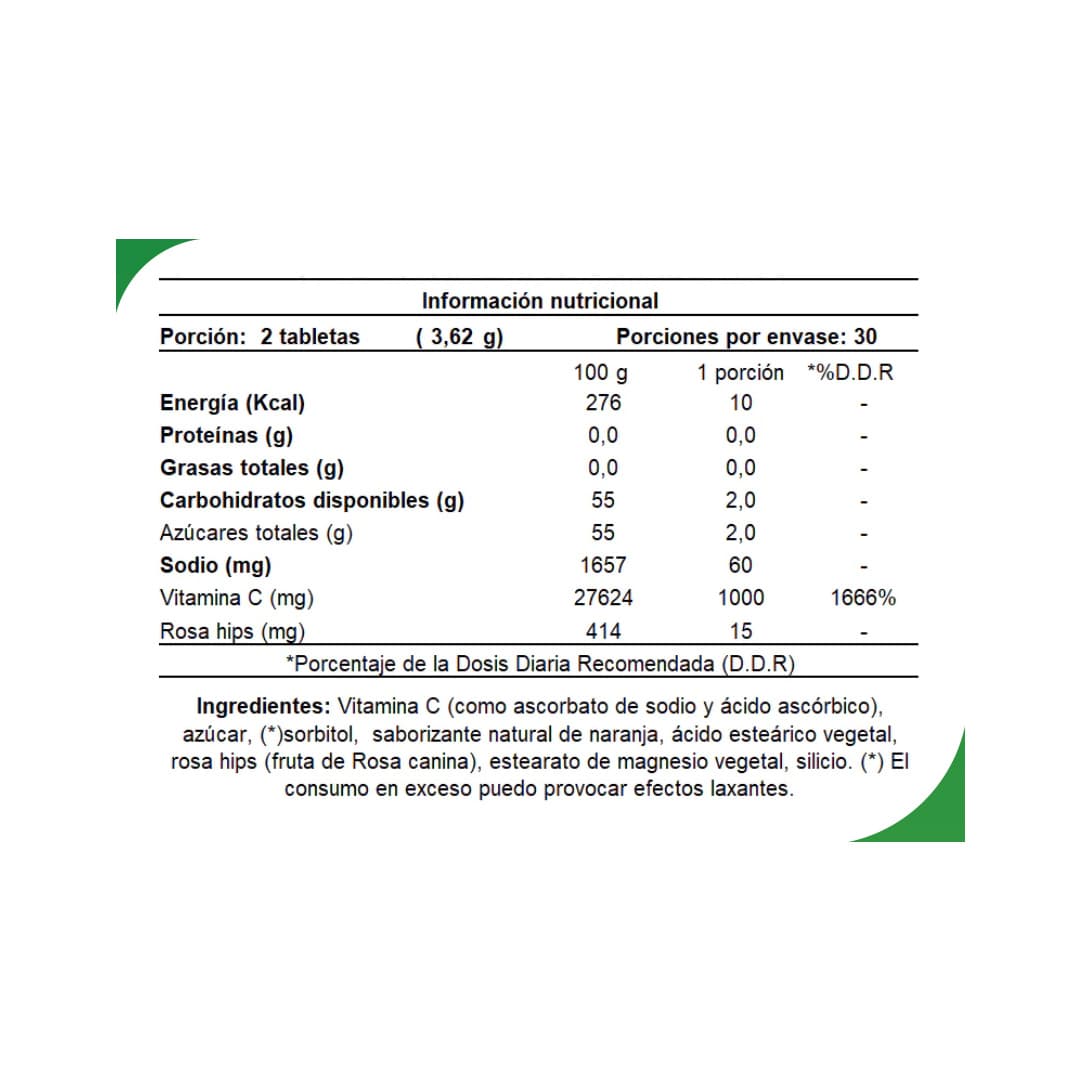 Suplemento Natures Truth Vitamina C 1000 mg + Wild Rose Hips (100 Unidades)_2