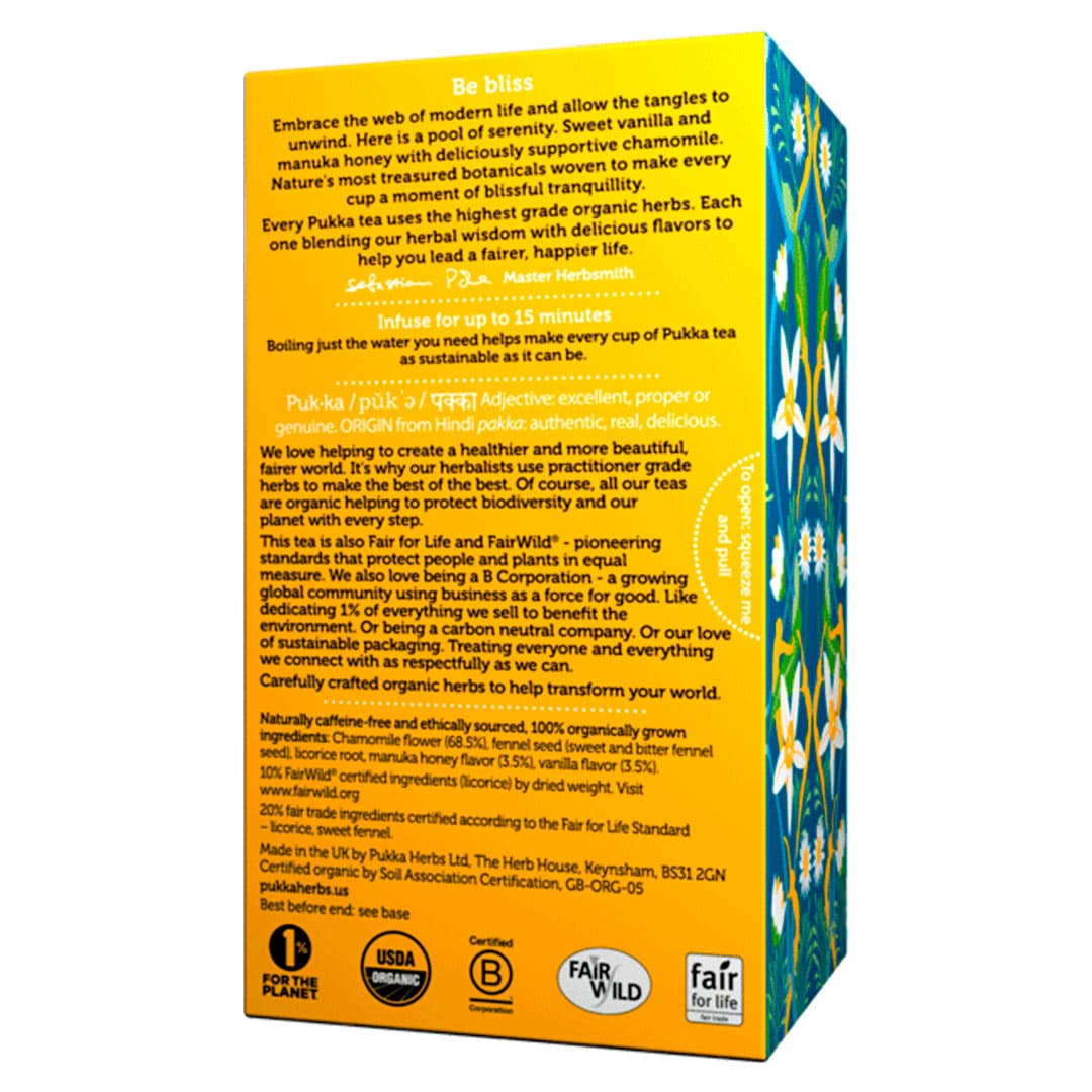 Té Pukka Chamomile, Vanilla & Manuka Honey (20 Unidades)_3