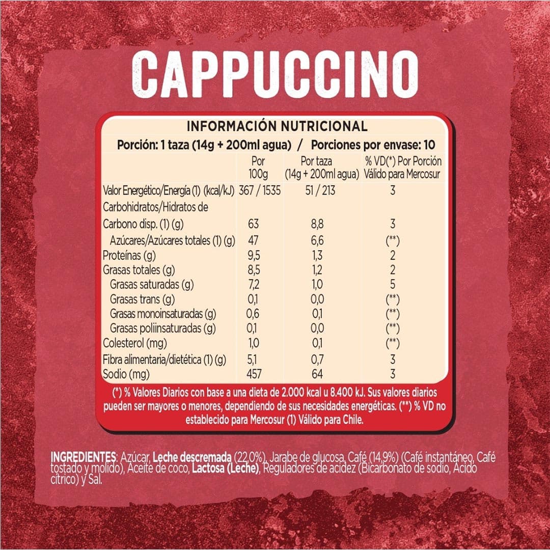 Café Instantáneo Nescafé Capuccino 112 grs (8 Sachet)_2