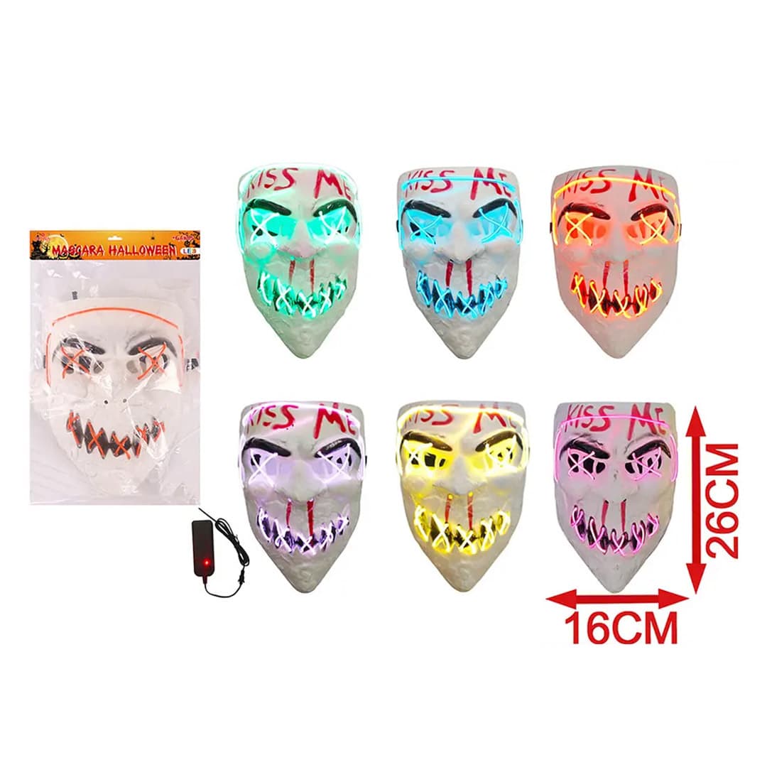 Máscara Luminosa Halloween Color Aleatorio 16x26cm _2