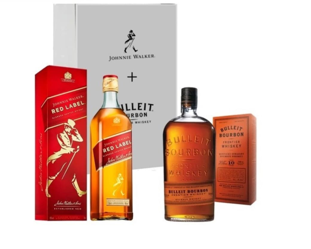KIT JOHHNIE WALKER ROJO + WHISKY BULLEIT_1
