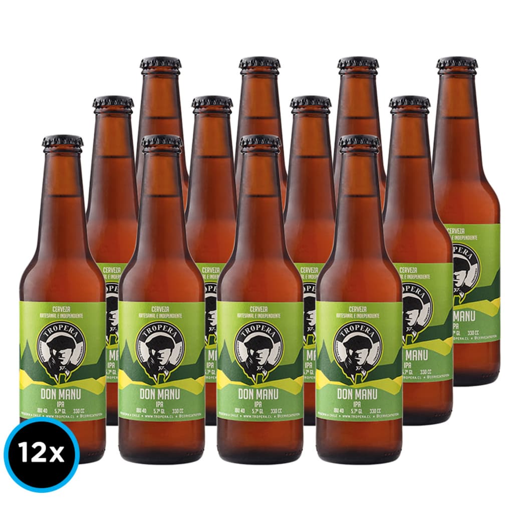 12x Cervezas Tropera Don Manu Ipa en Botella 330cc 5.7º alc._1