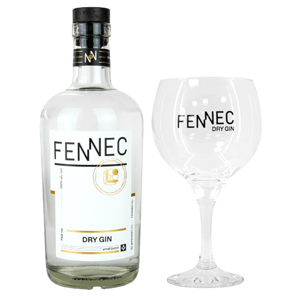 PACK FENNEC N°1: 1x Gin Fennec 700cc 40° alc. + 1x Copa Gin Fennec_1