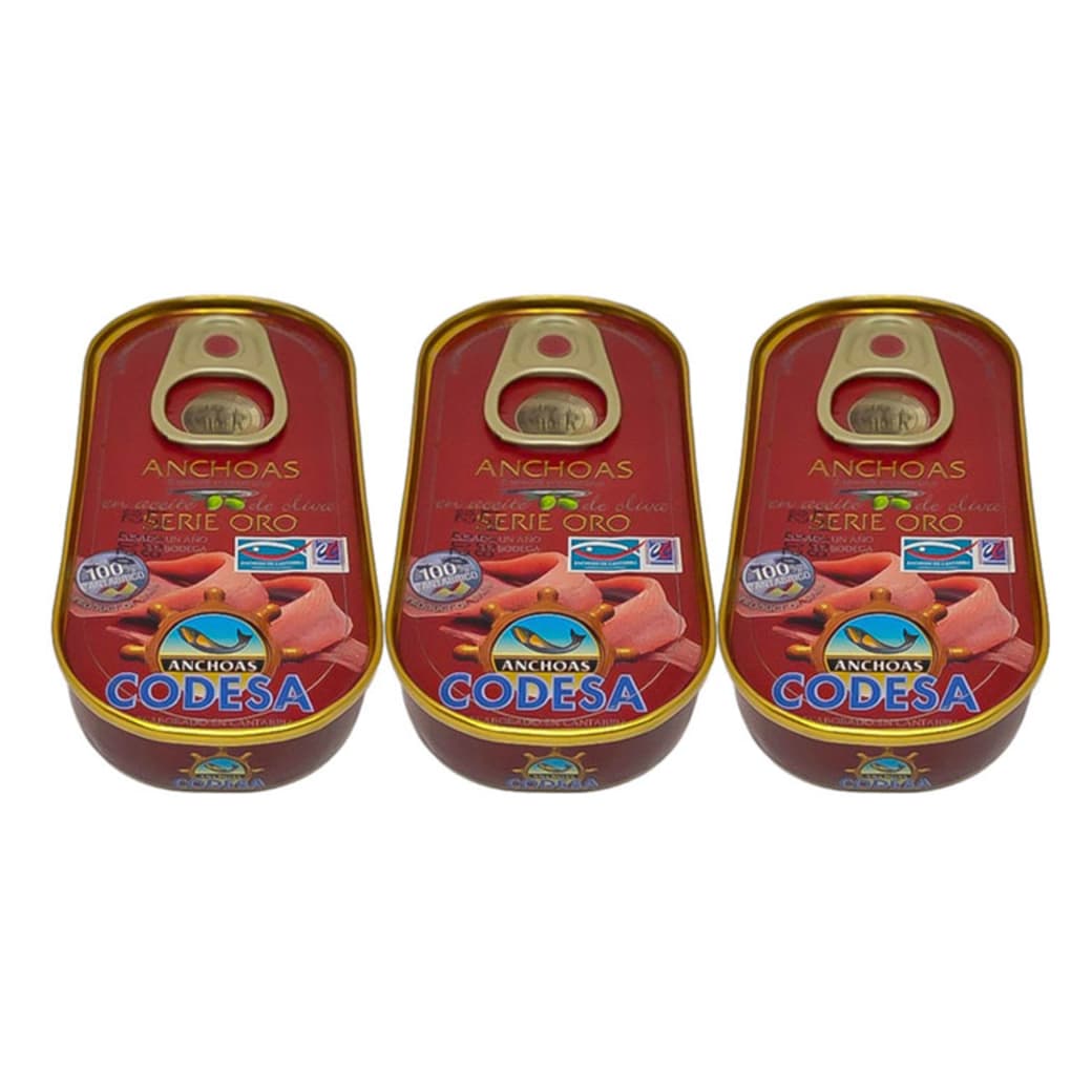 3x Anchoas Codesa En Aceite de Oliva Oro M 48 grs._1