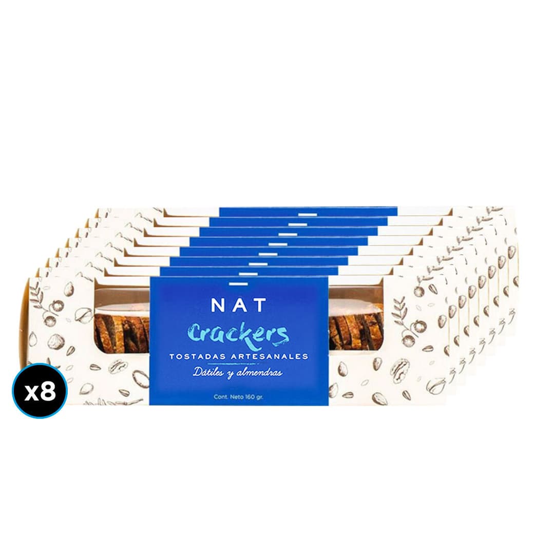8x Galletas Nat Crackers Dátil Almendras 160 grs._1
