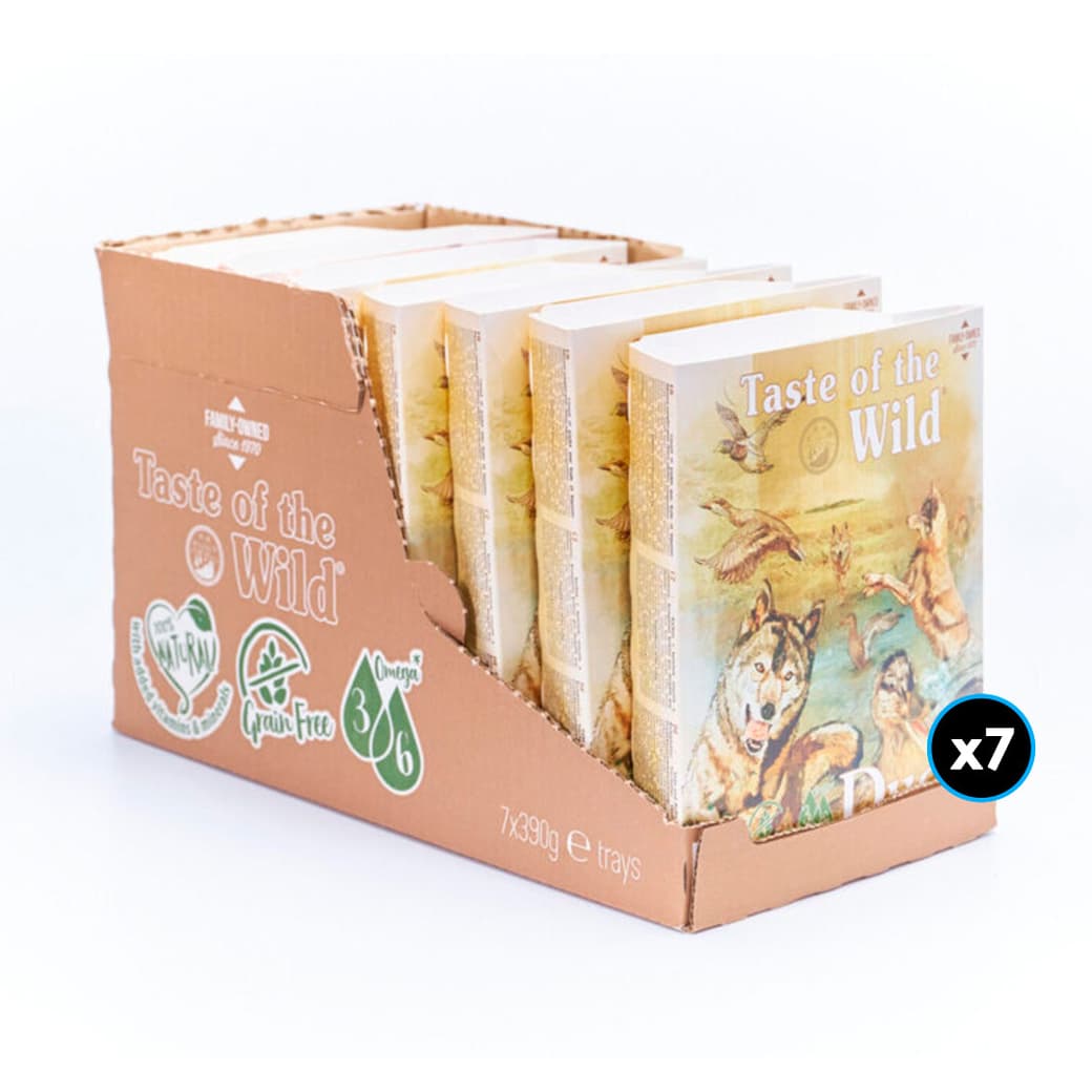 7x Comida de Perro Taste Of The Wild Duck (Pato) Tarrina 390 grs._1