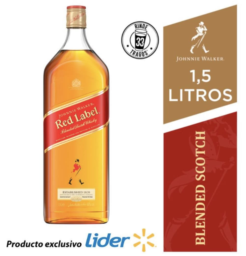 Whisky Johnnie Walker Red Label 1.5 Litros 40º alc._1