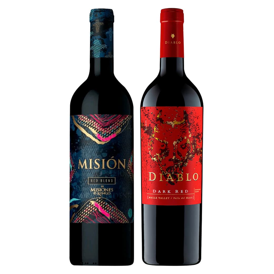 DUO BLEND: Vino Diablo Dark Red 750cc + Vino Misión Red Blend 750cc_1