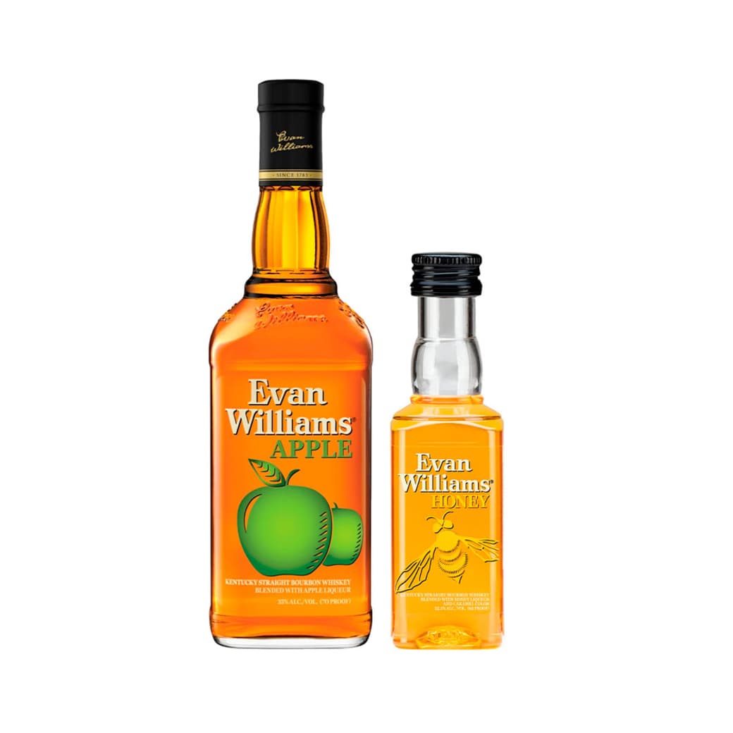 Pack Evan Williams Apple Nº1: Whiskey Bourbon Evan Williams Apple 750cc + Whiskey Bourbon Evan Williams Honey 50cc_1