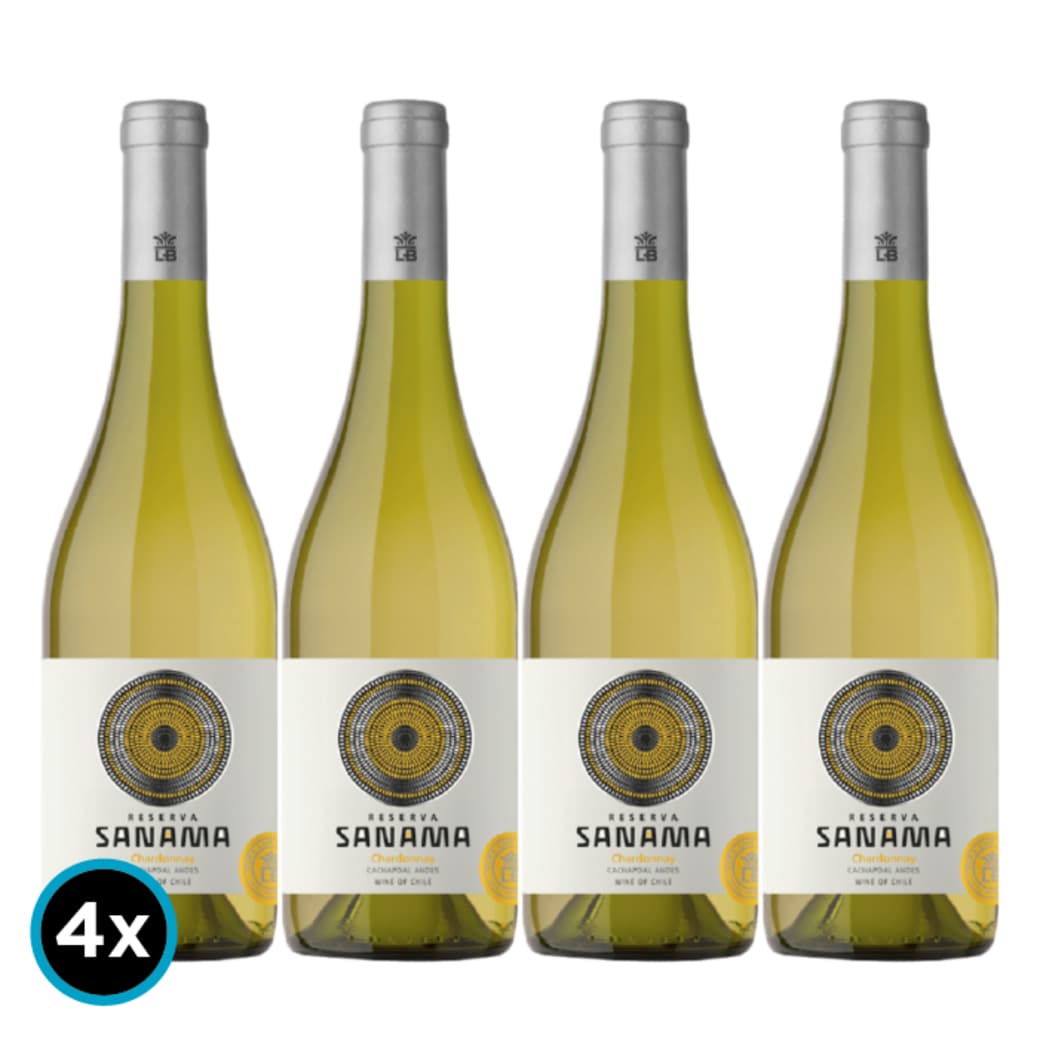 4x Vino Los Boldos SANAMA Chardonnay 750cc_1