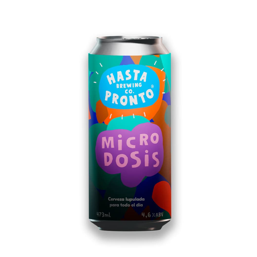 Cerveza Hasta Pronto MICRODOSIS - Cerveza Lupulada Para Todo El Día - 473cc 4.6º alc._1