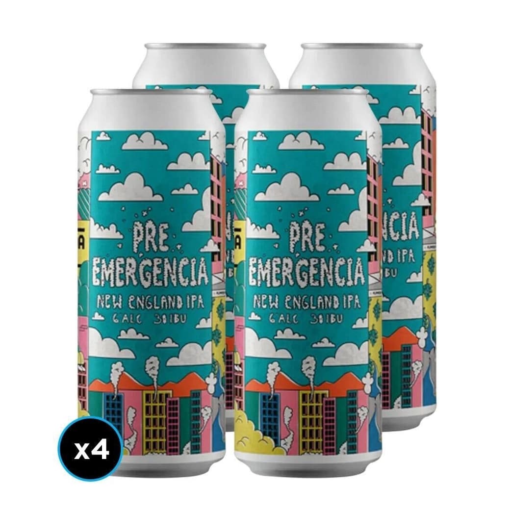 4x Cerveza Alameda Pre-emergencia Hazy IPA Lata 473cc_1