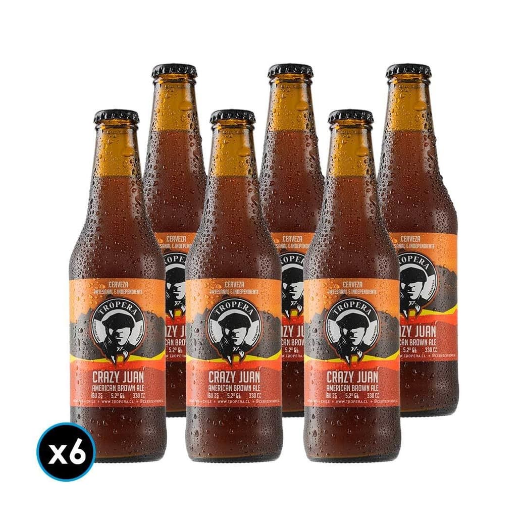 6x Cervezas Tropera Crazy Juan American Brown Ale en Botella 330cc 5.2º alc._1