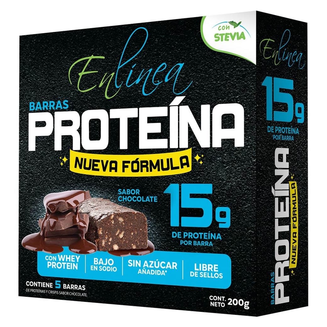 Barritas Proteina En Línea Chocolate (5 Unidades)_1
