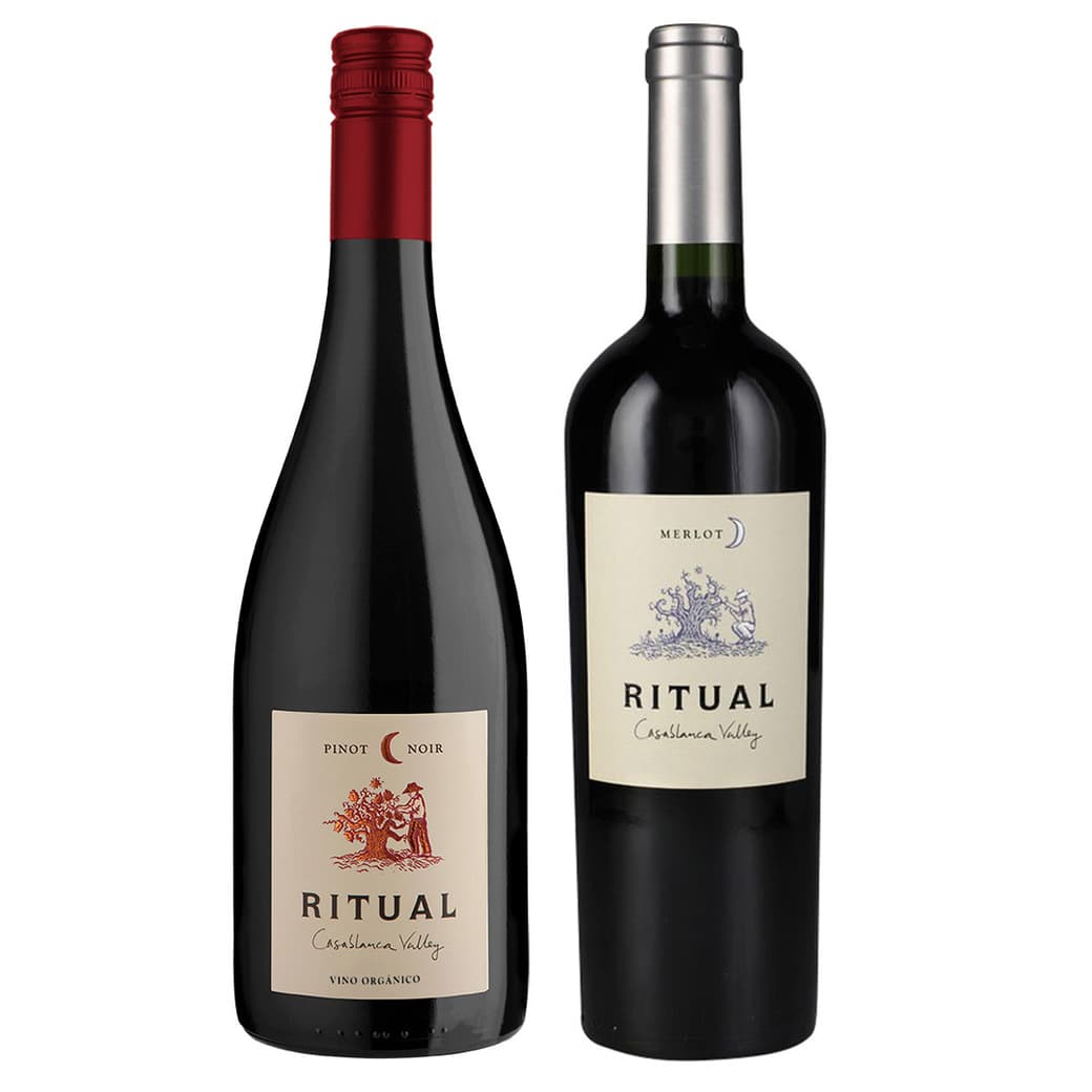 PACK RITUAL N°1: 1x Vino Ritual Pinot Noir Orgánico 750cc + 1x Vino Ritual Merlot 750cc_1