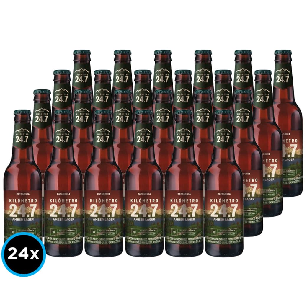24x Cerveza KM 24.7 Amber Lager en Botella 355cc_1