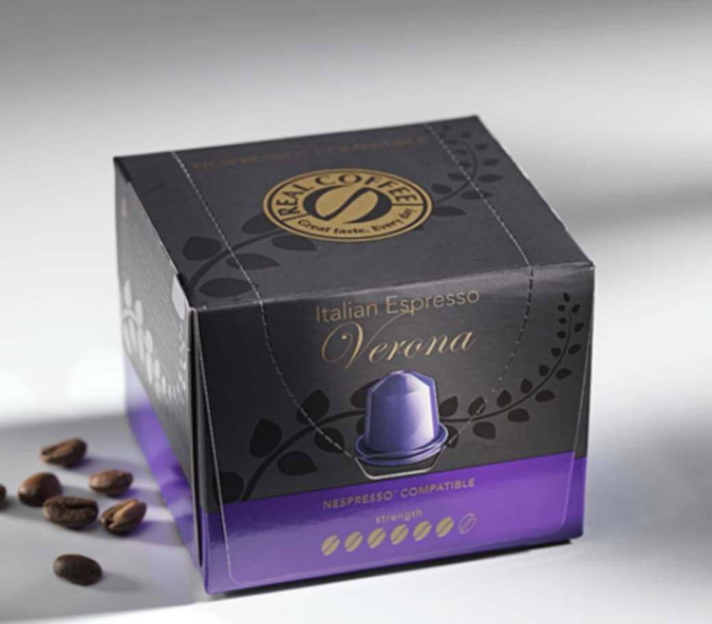 Cápsulas Café Real Coffee Verona Strong Espresso Nespresso® Compatible (10 Cápsulas)_1