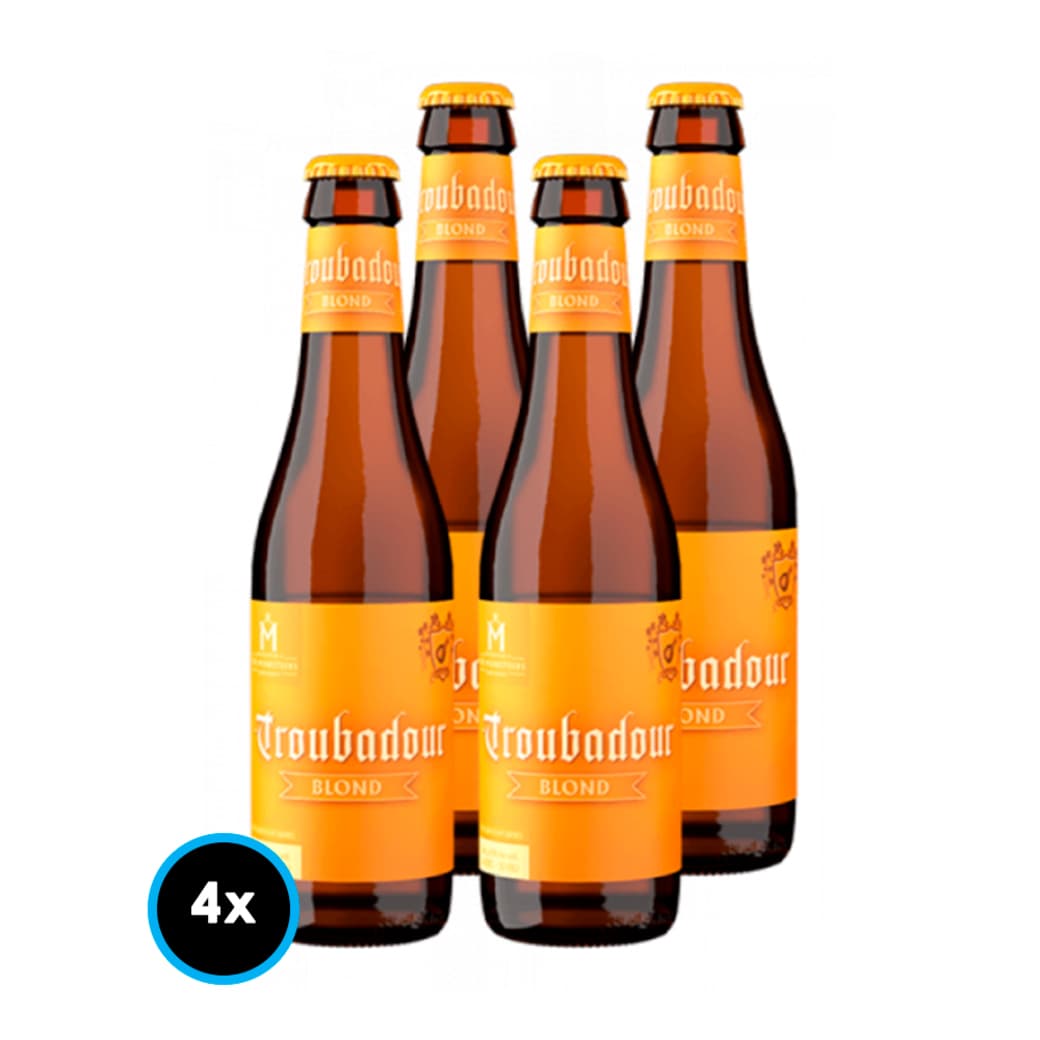 4x Cervezas Troubadour Blonde 330cc 6.5º alc._1