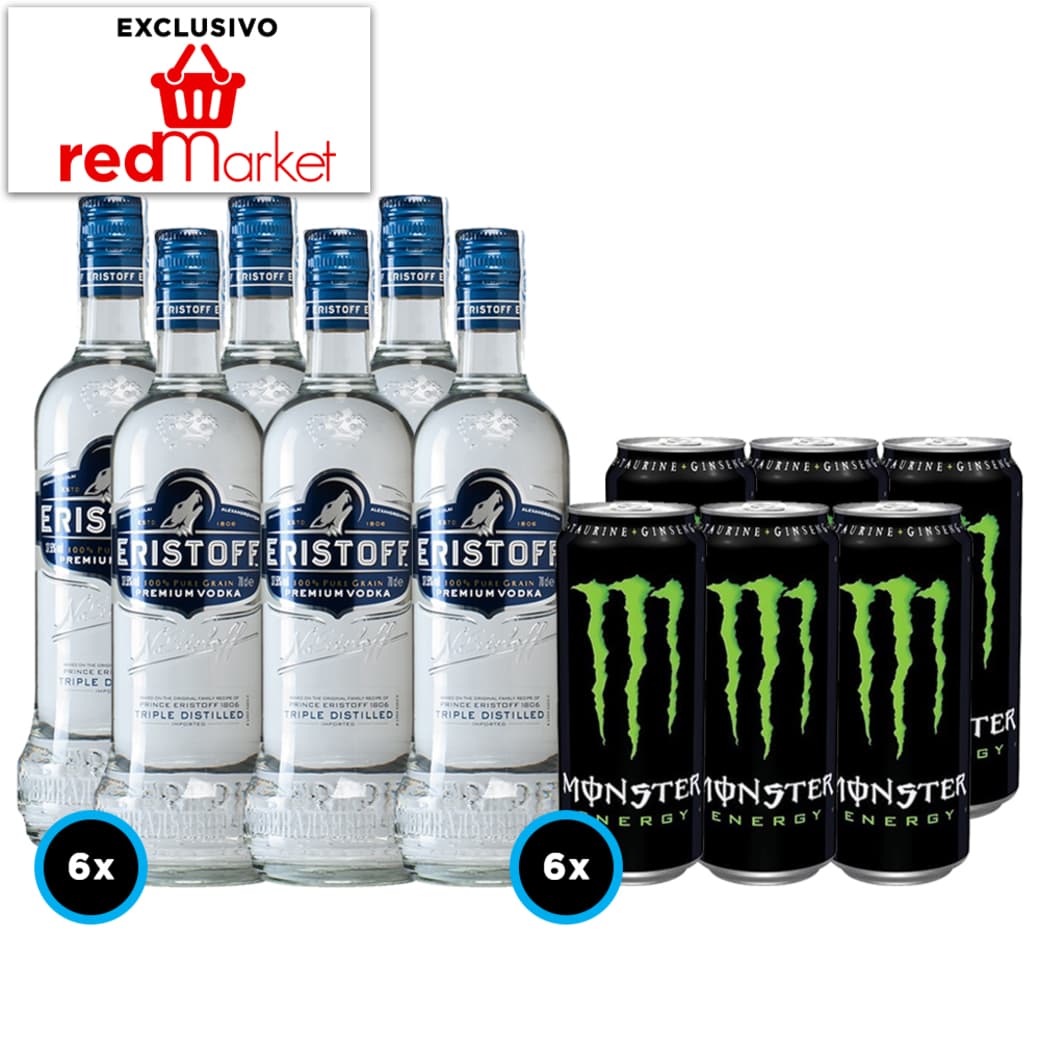 [RED MARKET] PACK ERISTOFF MONSTER: 6x Eristoff Original 700cc + 6x Monster 500cc_1