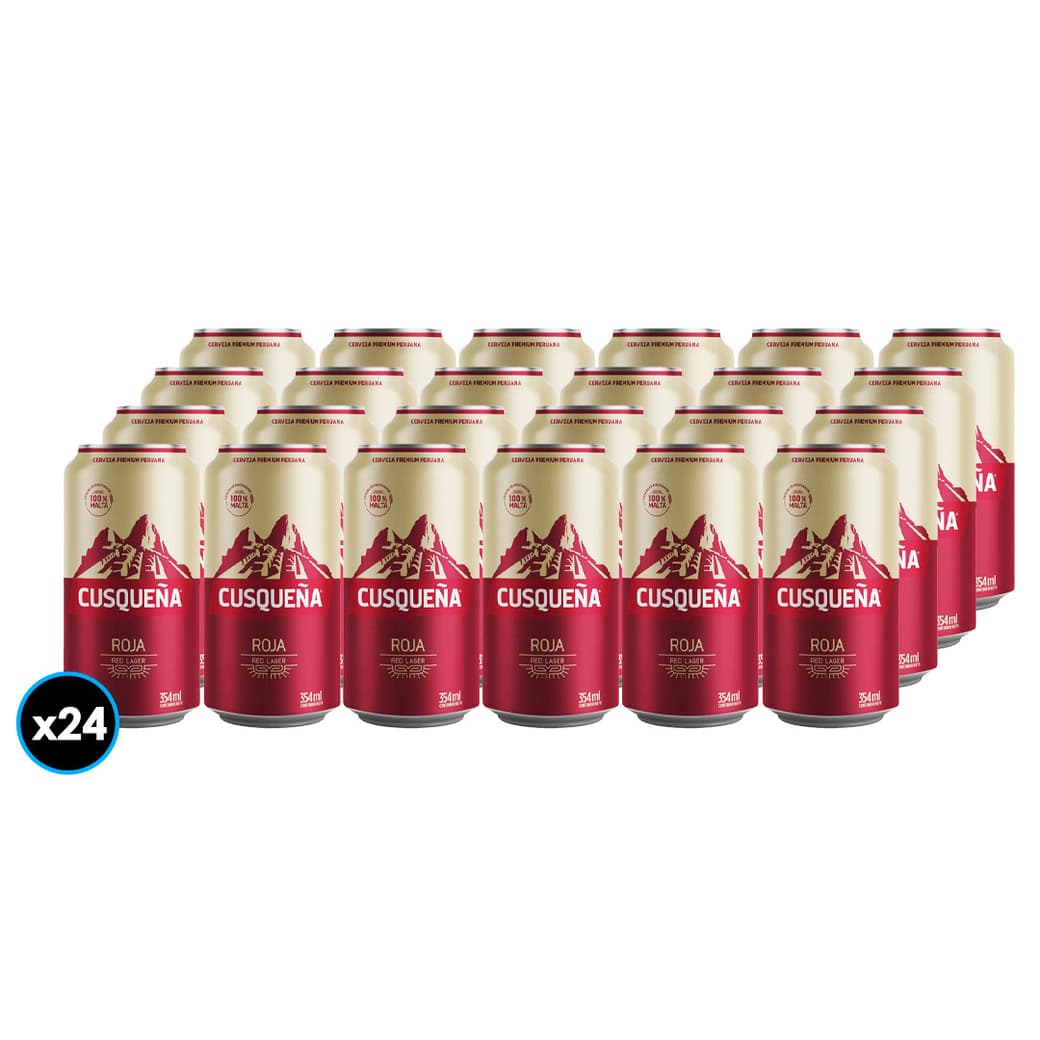 24x Cerveza Cusqueña Roja en Lata 354cc_1