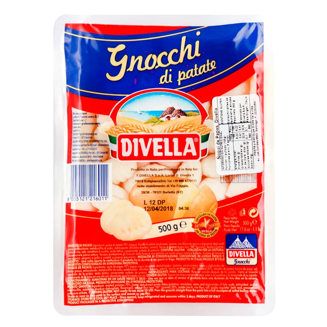 Gnocchi Divella (Ñoqui) de Papa. 500 grs._1