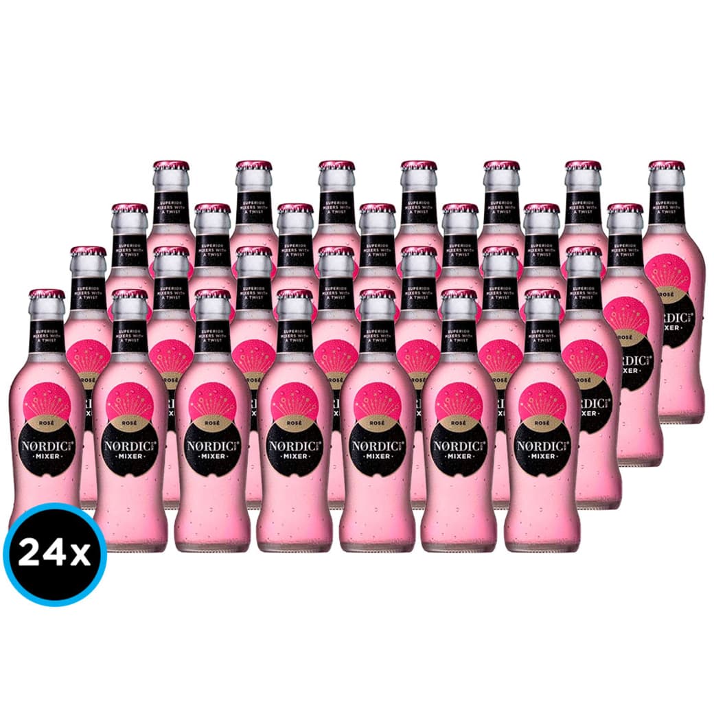 24x Bebida Premium Agua Tónica Nordic Mist Mixer Rosé 200cc_1