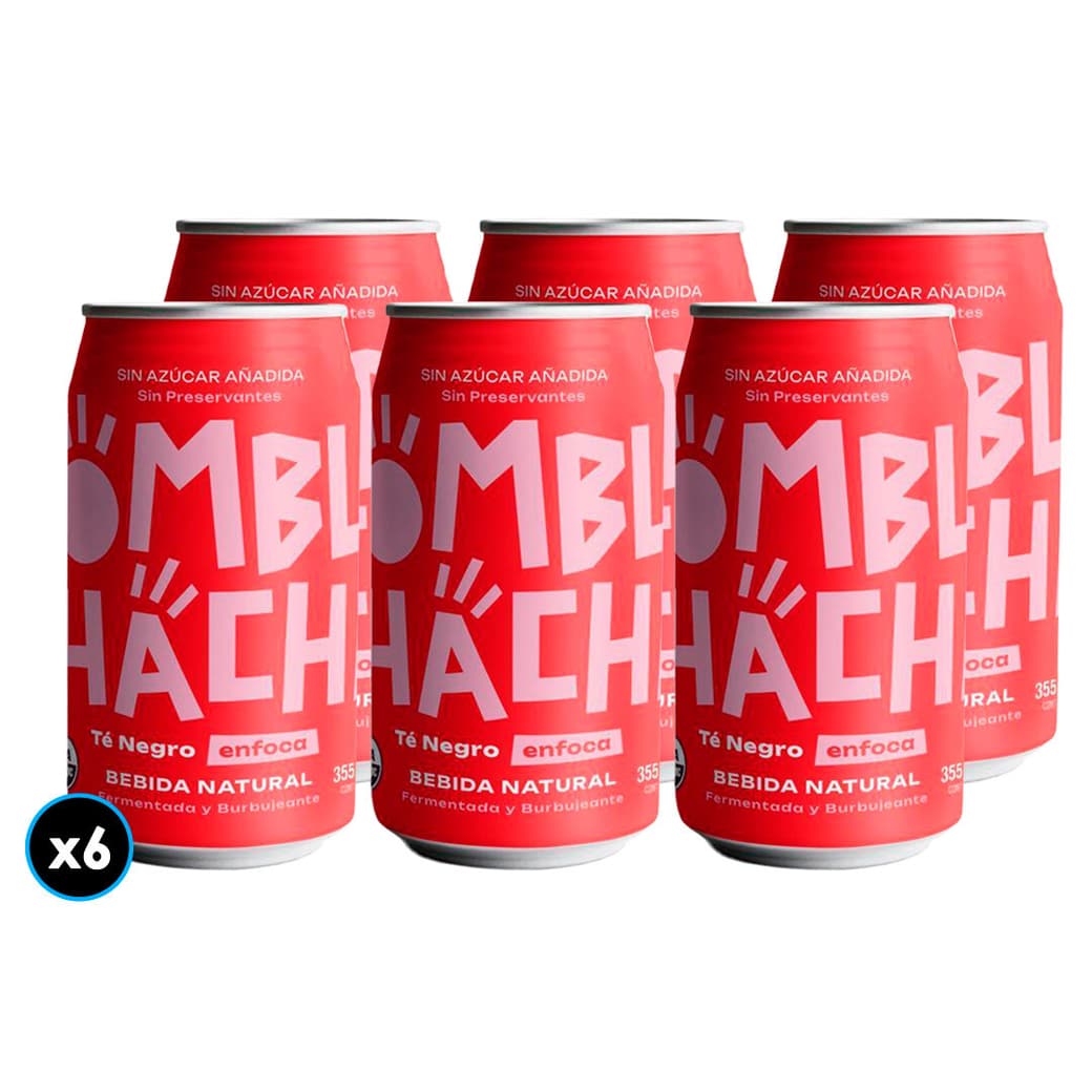 6x Kombuchacha Original Té Negro Lata 355cc_1