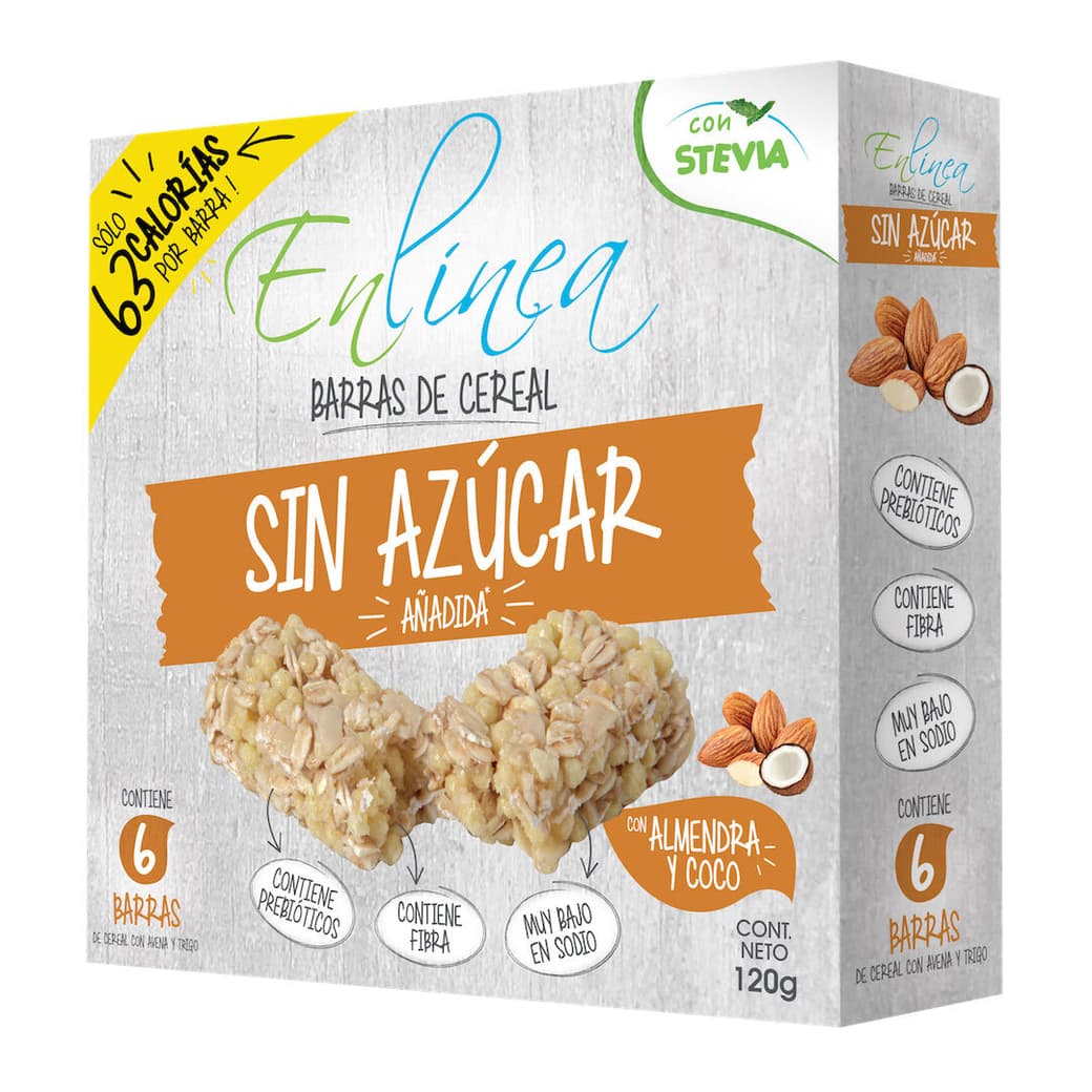 Barritas de Cereal En Línea Almendra Coco (6 Unidades)_1