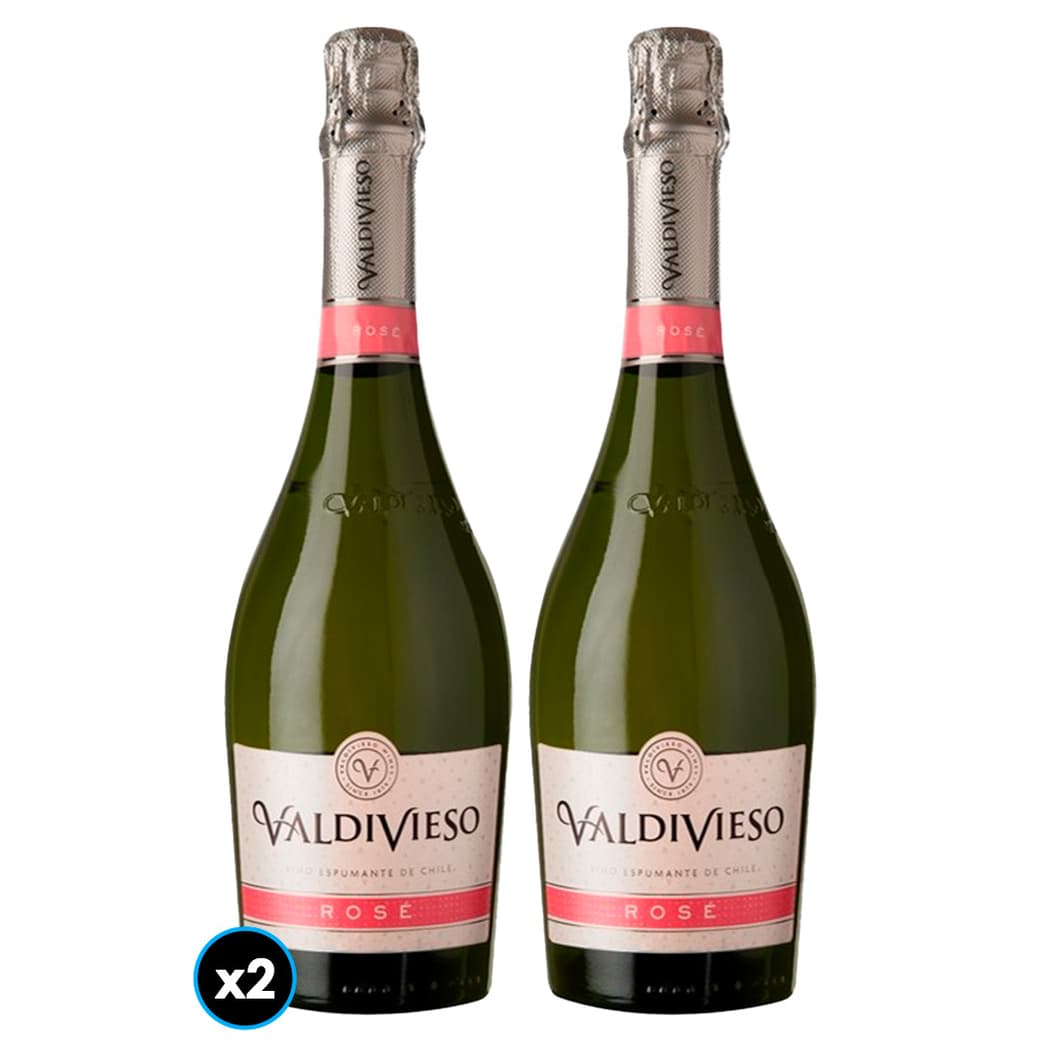 DÚO VALDIVIESO N°5: 2x Espumante Valdivieso Rosé 750cc_1