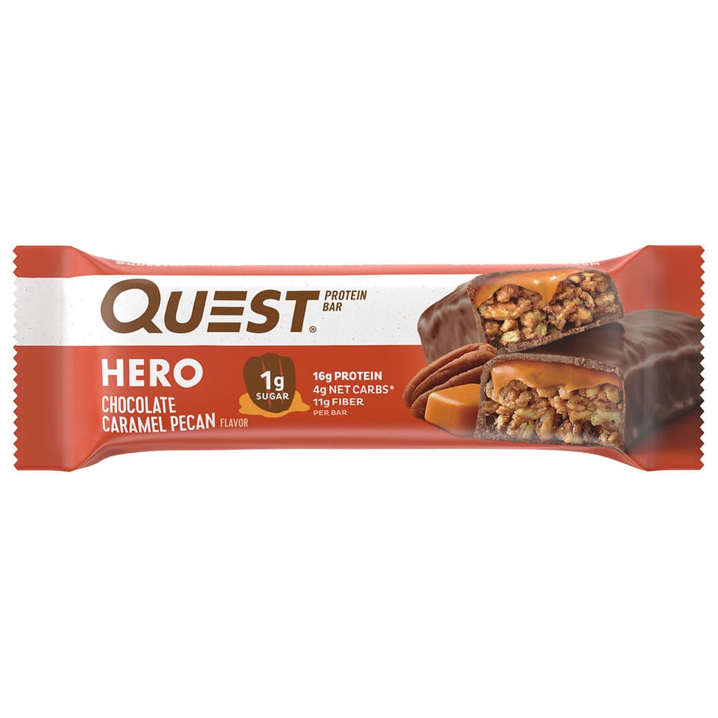 Barra Proteína Quest Hero Chocolate Caramel Pecan 60 grs. _1