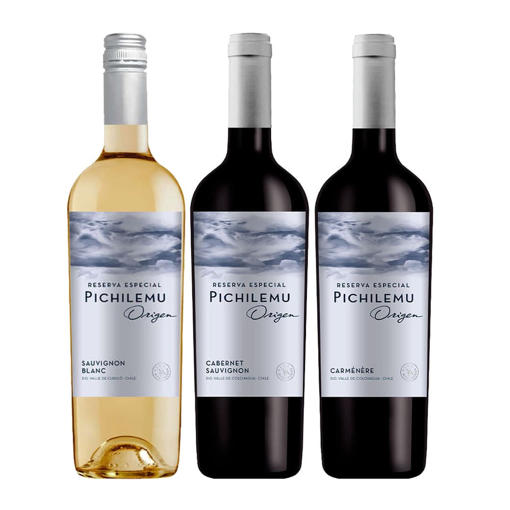 PACK TRIO PICHILEMU RESERVA ESPECIAL: 3x Variedades Vino Pichilemu Reserva Especial_1
