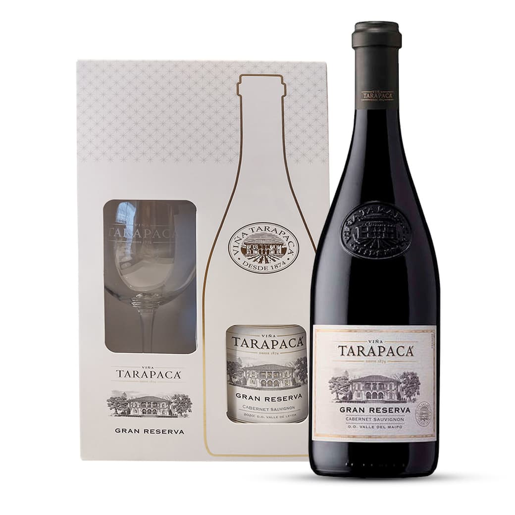 Kit Vino Tarapacá Gran Reserva Cabernet Sauvignon 750cc  + Copa Tarapacá_1