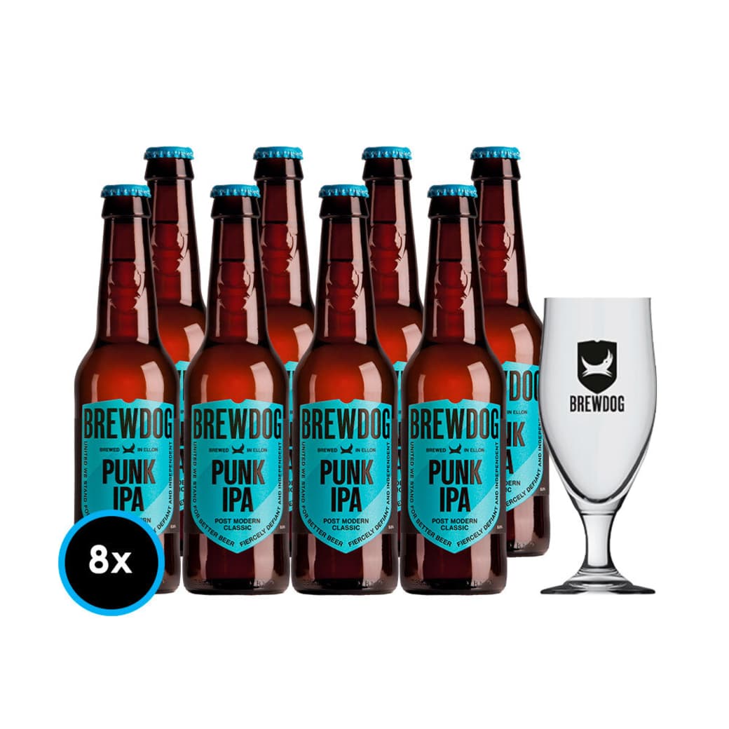 8x Cervezas Brewdog IPA Botella 330cc + Copa_1
