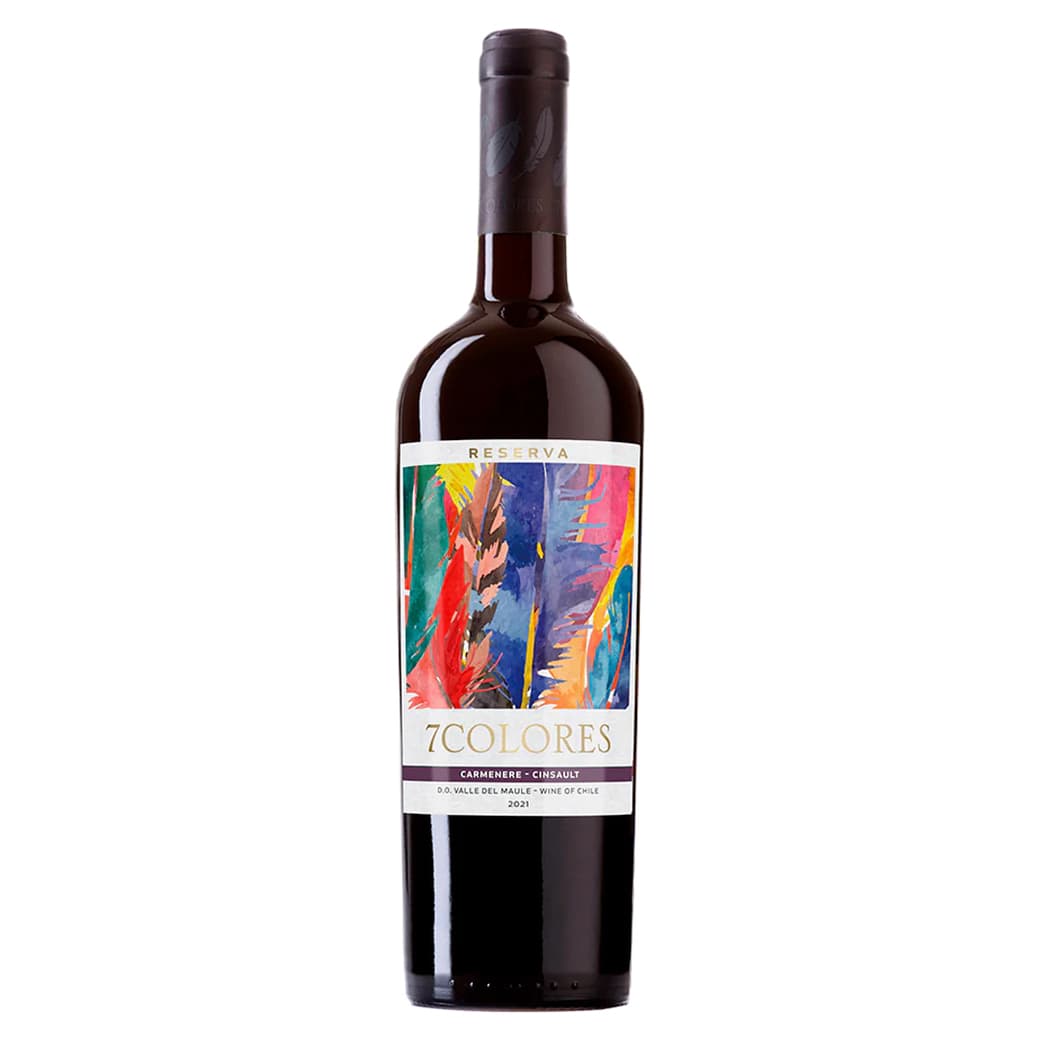 Vino 7 Colores Reserva Carmenere Cinsault 750cc_1
