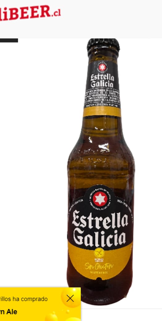 Cerveza Estrella Galicia Sin Gluten Botella 250cc_1
