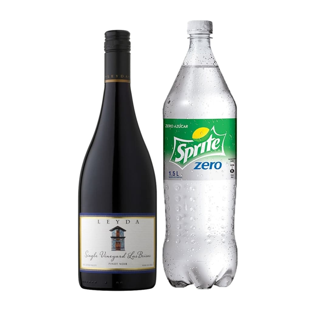 1x Vino Leyda Reserva Pinot Noir 750cc + 1x Sprite Zero 1.5 lts._1
