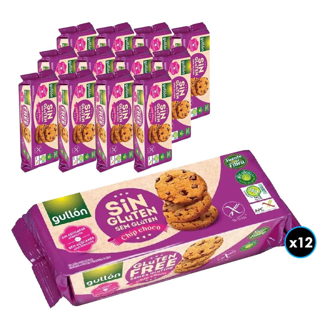 12x Galleta Choco Chip Gullón Sin Gluten 130grs_1
