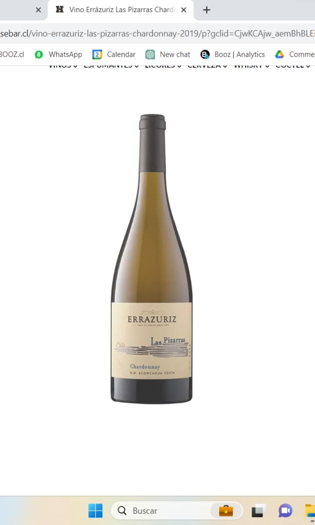 Vino Errázuriz Las Pizarras Chardonnay 750cc_1