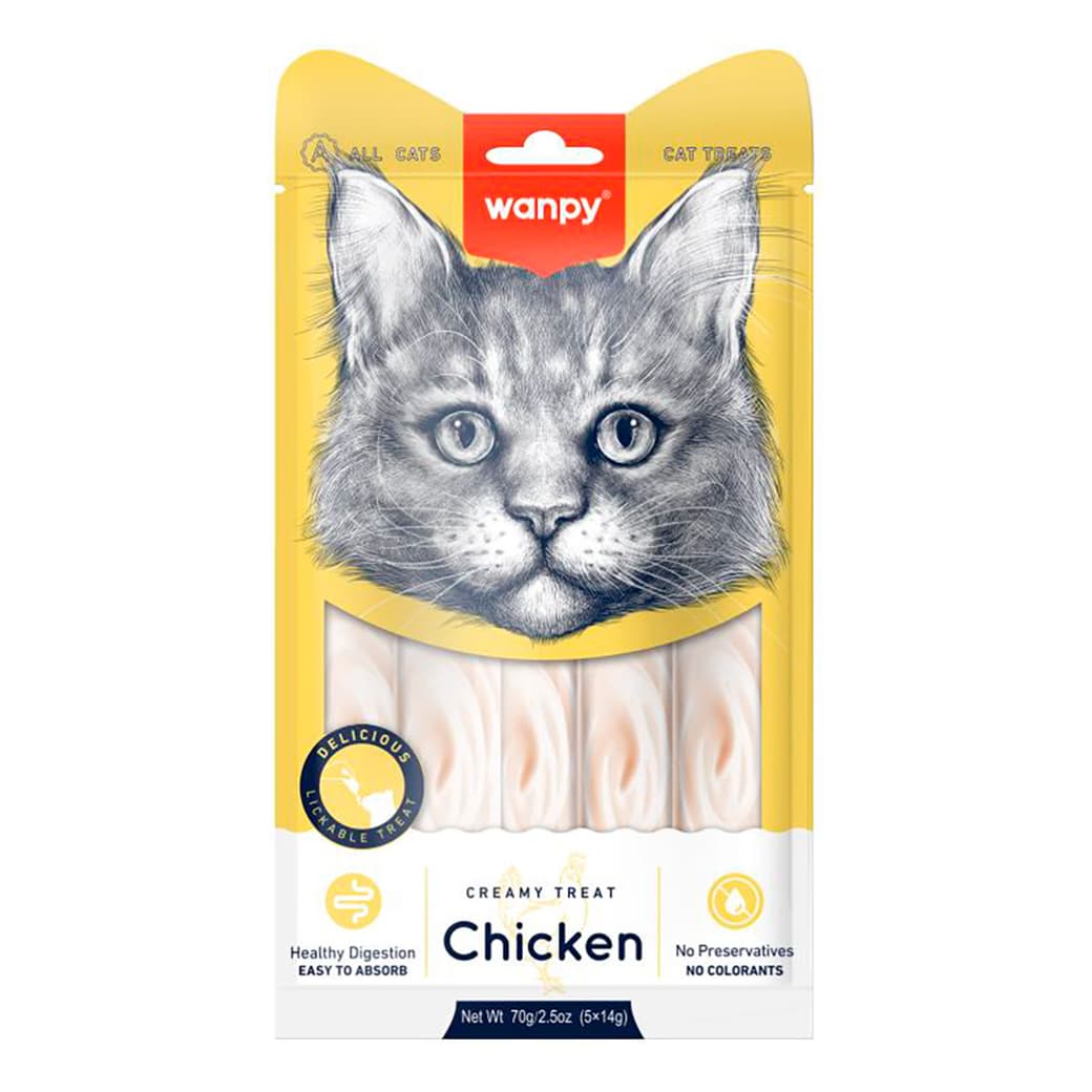 Snack Para Gatos Wanpy Creamy Treat Chicken 70 grs._1