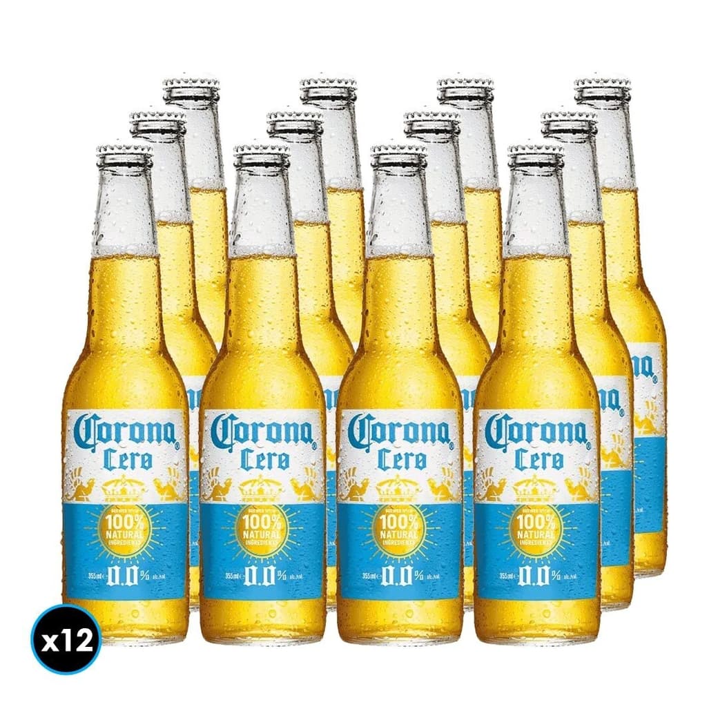 12x Cerveza Corona Cero Botella 330cc_1
