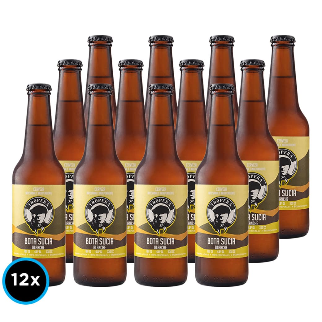 12x Cerveza Tropera Bota Sucia Blanche en Botella 330cc 4.8º alc._1