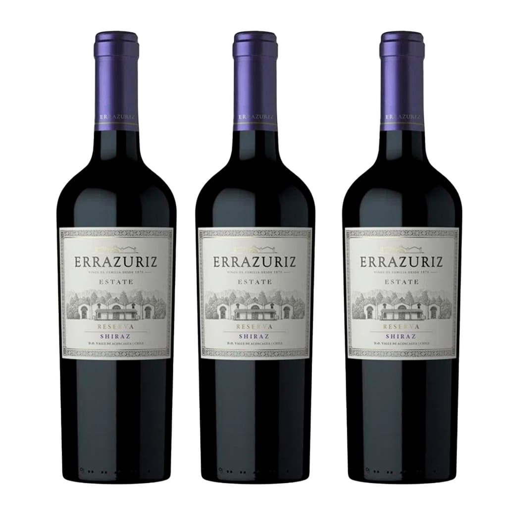 3x Vino Errazuriz Estate Reserva Shiraz 750cc_1