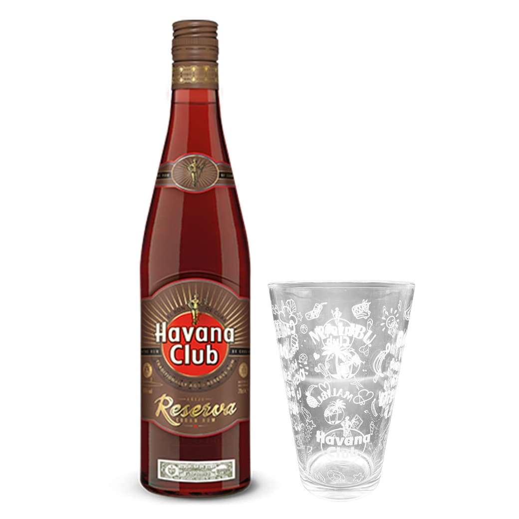 PACK HAVANA N°2: 1x Ron Havana Club Añejo Reserva 700cc + 1x Vaso Havana_1