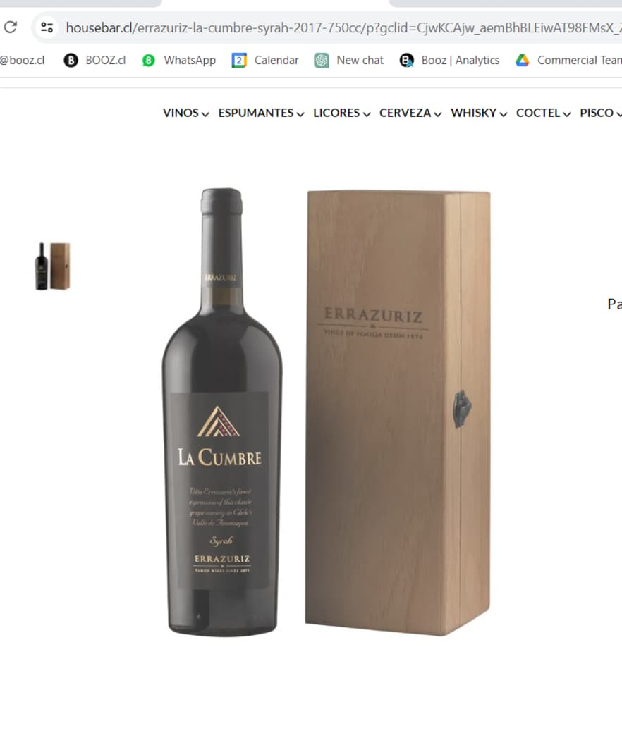 Vino Errázuriz La Cumbre Syrah 750cc_1