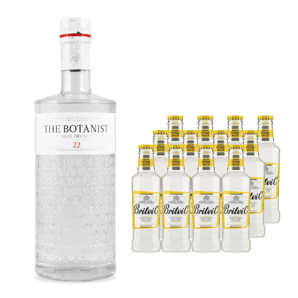 THE BOTANIST PACK (Britvic): Gin The Botanist 700cc + 12x Britvic Agua Tónica 200cc_1