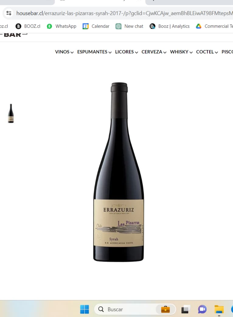 Vino Errázuriz Las Pizarras Syrah 750cc_1