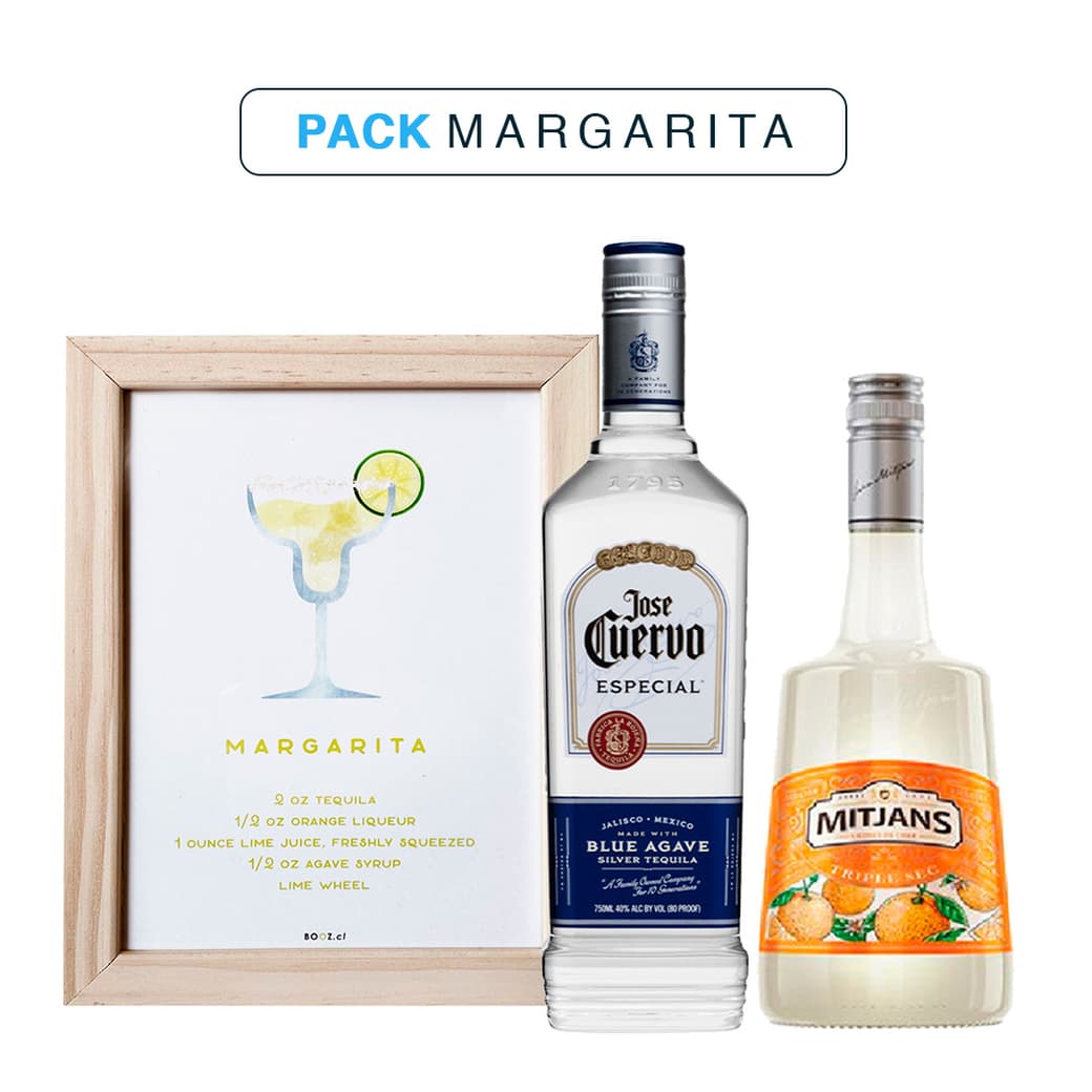 Margarita: Cuadro Margarita + Tequila Jose Cuervo Especial Silver 750cc + Triple Sec Mitjans 750cc_1