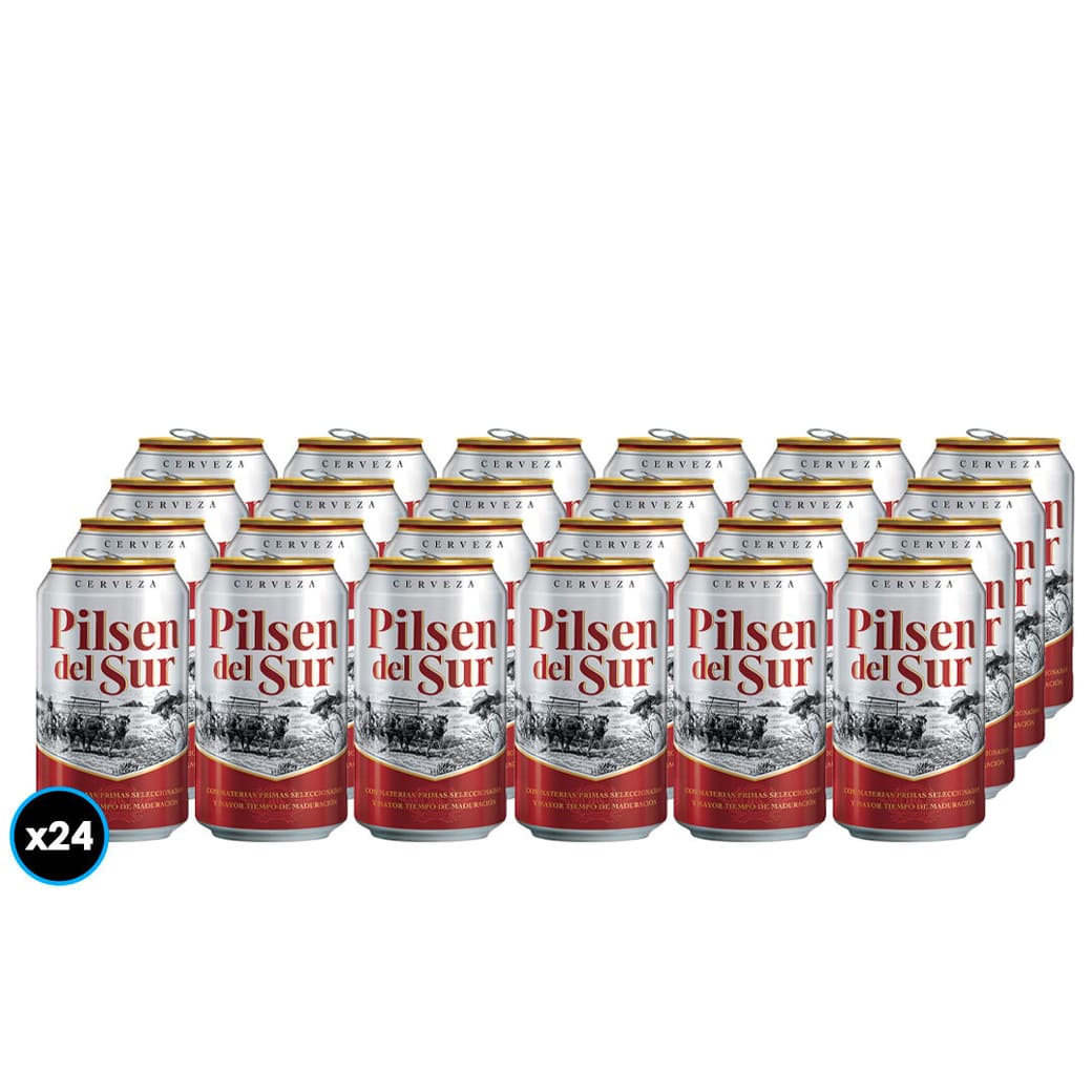 24x Cervezas Pilsen Del Sur Lata 354cc_1